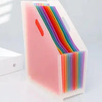 Standing Expandable Accordion File Folder Large Capacity Desktop Organizer for Receipts Checks Deposits Documents Plastic File