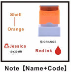 Customized Arabic Hebrew Name Stamp Waterproof Seal Custom Teacher Signature Student Child Cloth Ink Stamp Selfing-inking Stamp