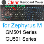 Keyboard Cover for ROG Zephyrus G14 G15 G16 M15 M16 S15 S17 G M S Duo GU605 GA605 GA503 GA403 Silicone Protector Skin Case