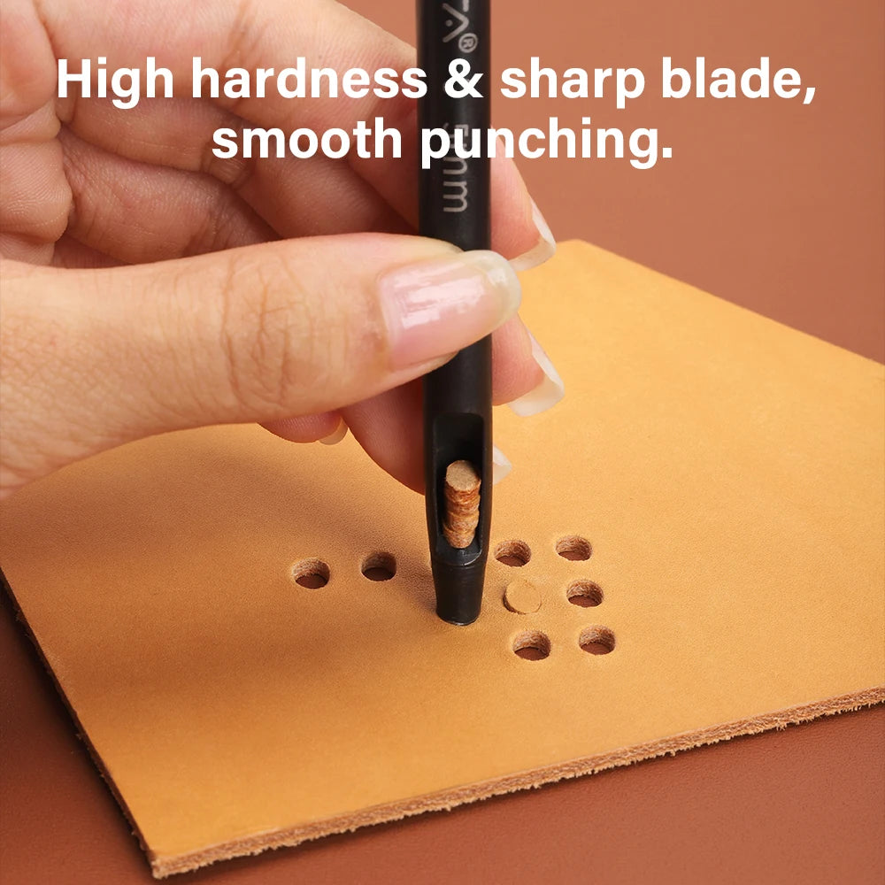 WUTA 5mm Flower Leather Belt Hole Puncher Leather Hollow Punching Tool DIY Craft for Leather Watch Band,Fabric,Plastic,Paper 1pc