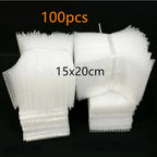 100pcs 15x20cm Plastic Wrap Envelope White Packing PE Clear Shockproof Packaging Bag Double Film Bubble Bag