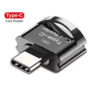 Type C To Micro-SD TF Adapter OTG Card Reader Mini Card Reader Smart Memory Card Reader For Phone Laptop