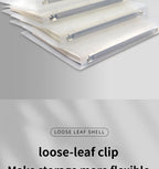 Transparent A4 Folder 3 Ring Binder with Buckle Closure Matte PP File Folder Document Organizer for School Office Stationery