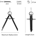 Math and Precision Compass Professional Geometry Set with Lock Metal and Durable Technical Drawing Accessories