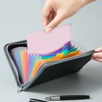 Small Expandable File Folder Zippered Accordion Folder 13 Pocket Receipt Coupon Organiser for Receipts, Coupons and Tickets