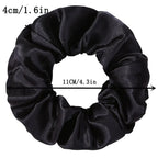 12/8pcs Premium Satin Large Intestine Hair Bands for Women Hundreds of Fabric Rubber Bands Hair Accessories