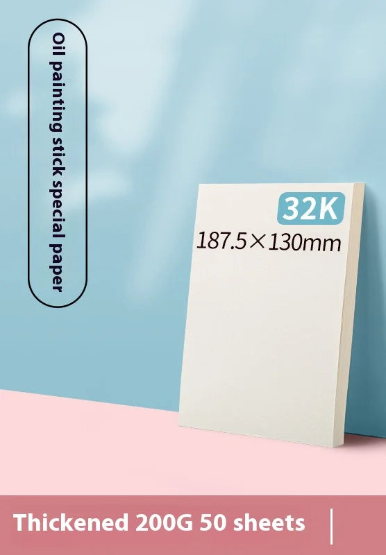10/50 Sheets A4 Heavy Color Oil Painting Stick Special Paper Square 16k/32k Thickened 300g Soft Crayon Art Sketch Blank Paper