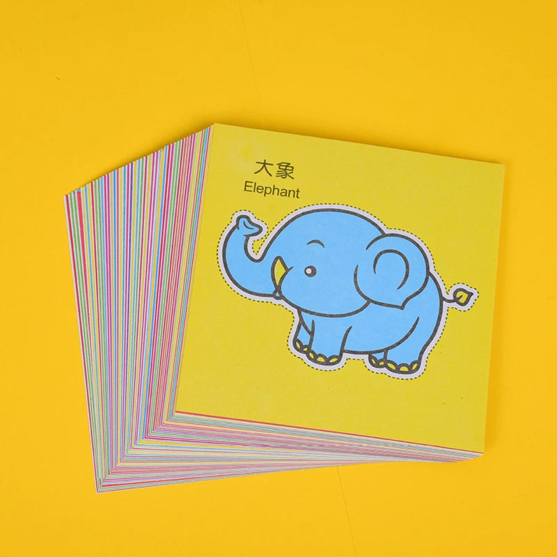 48/96pcs Paper-Cut Set Colored Paper Paper Cuttings Props Cartoon Pattern Paper Cutting Scissor Skills Activity Cutting Book TMZ