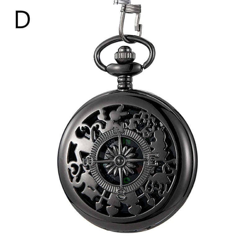Vintage Bronze Flip Compass Pocket Watch Design Outdoor Hiking Navigation Kid Gift Retro Metal Portable Compass Survival Tools