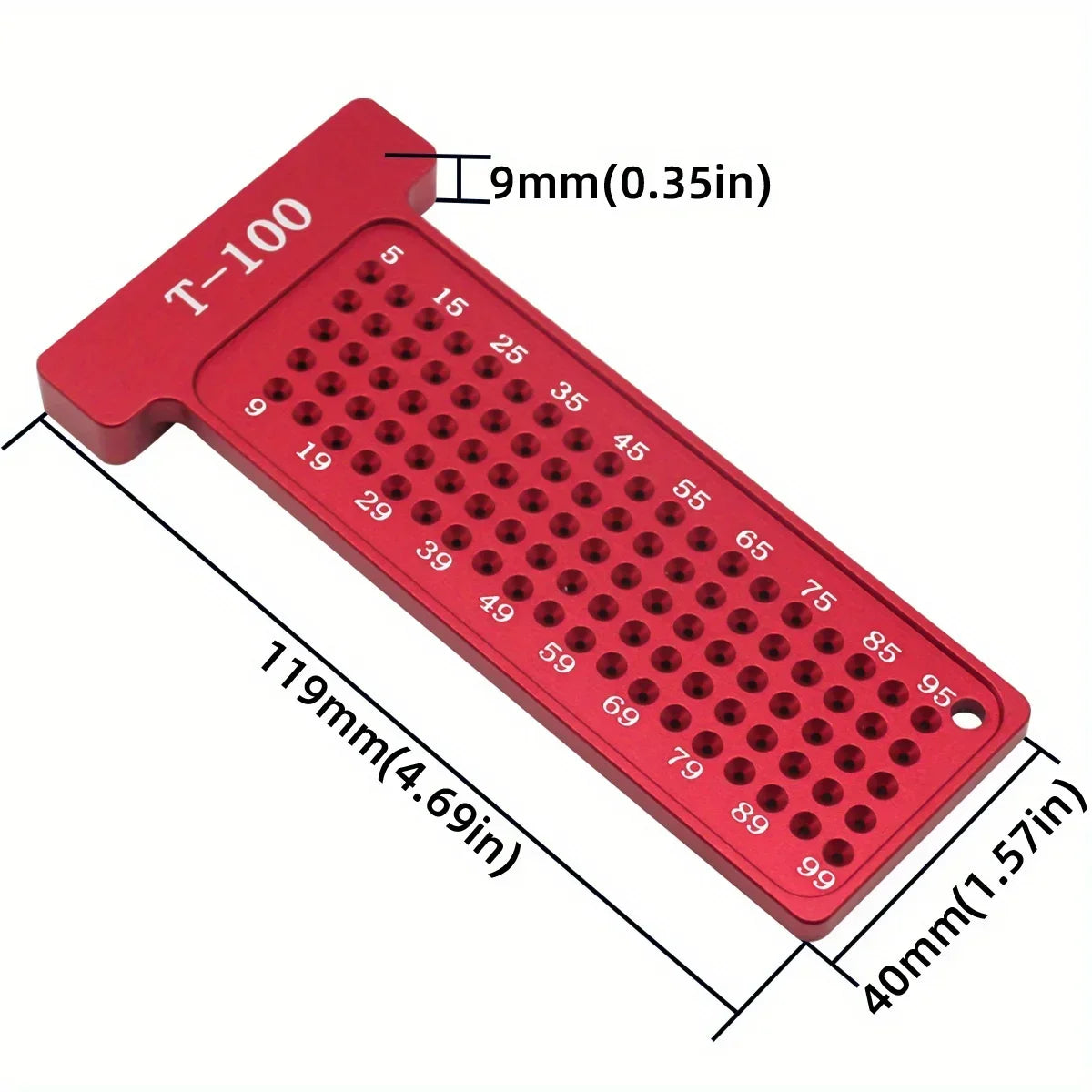 Aluminum T Square Marking Gauge Right Angle Protractor Dual Scale Woodworking Carpenter Layout Scribing Ruler