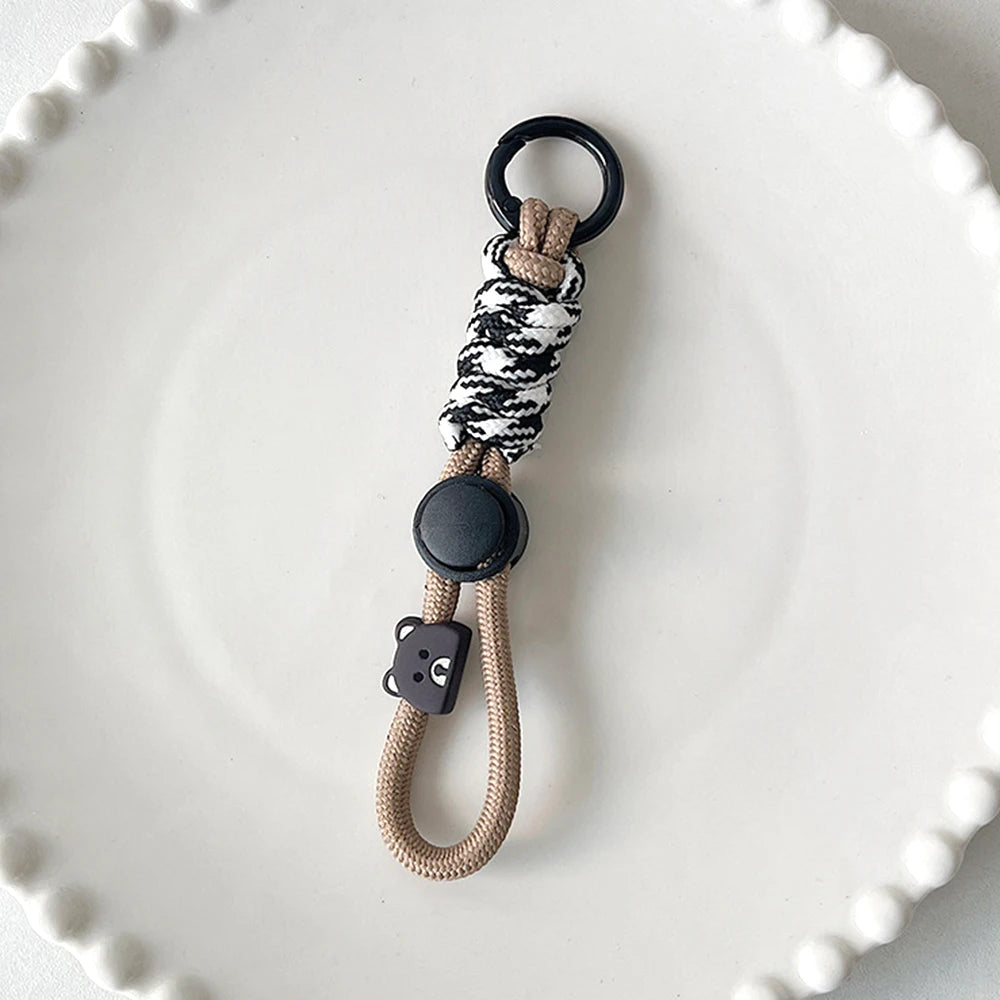 Fashion Keyring Creative Braided Lanyard Keychain For Phone Case Women Anti Lost Knot Rope Strap Car Key Chains Diy Accessories