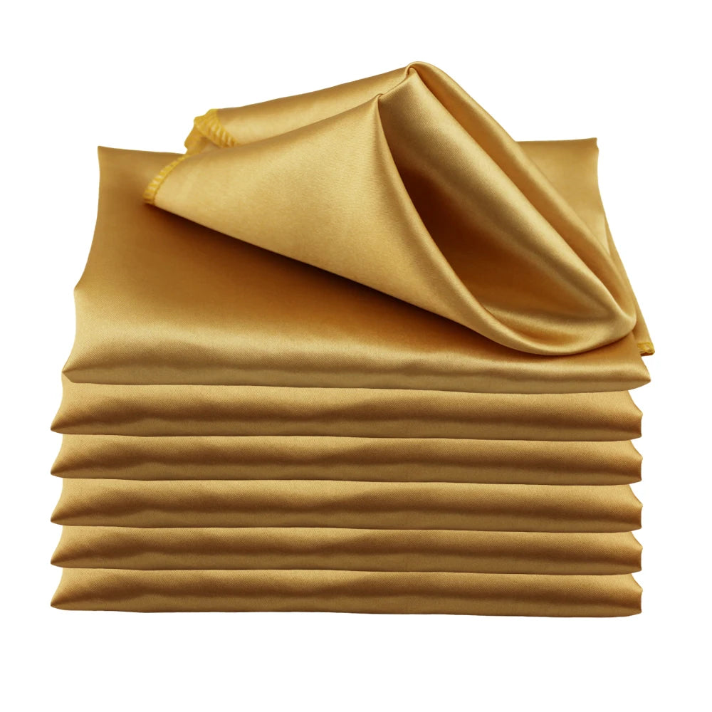 30pcs Satin Square 30cm Napkins Handkerchief Table Dinner Napkin For Wedding Party Decoration Birthday Christmas Cloth Tea Towel