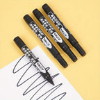 10pcs Black Waterproof Markers, Large Capacity Oil-Based Non-Fading Thick Tip Suitable for Logistics Multi-Purpose Use