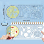 Rotary Multi-function Geometric Drawing Ruler Protractor Learning Measuring Tool Creative Stationery Gift School Office Supplies