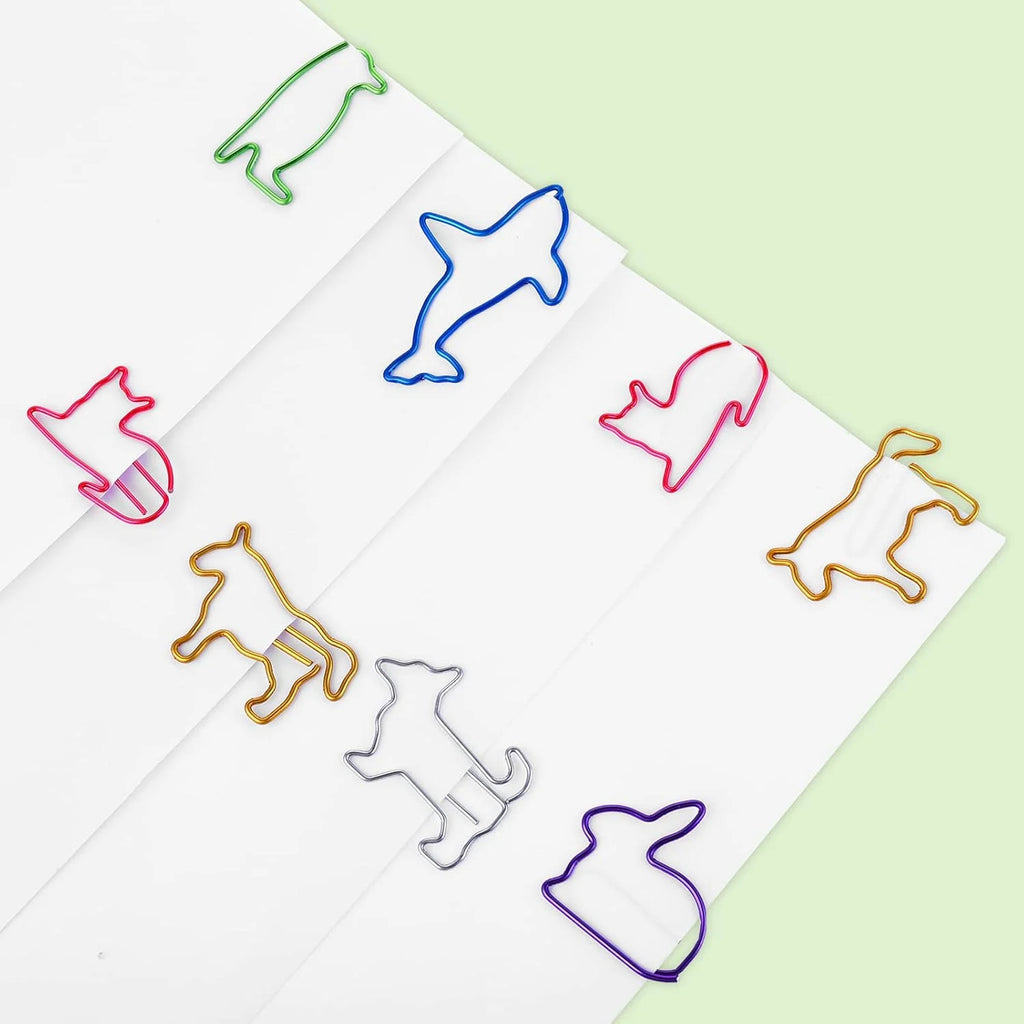 20Pcs Colourful Bookmark Holder Office Supplies Bookmark Holder Colourful Paperclip Cute Cartoon Paperclip Random Pattern