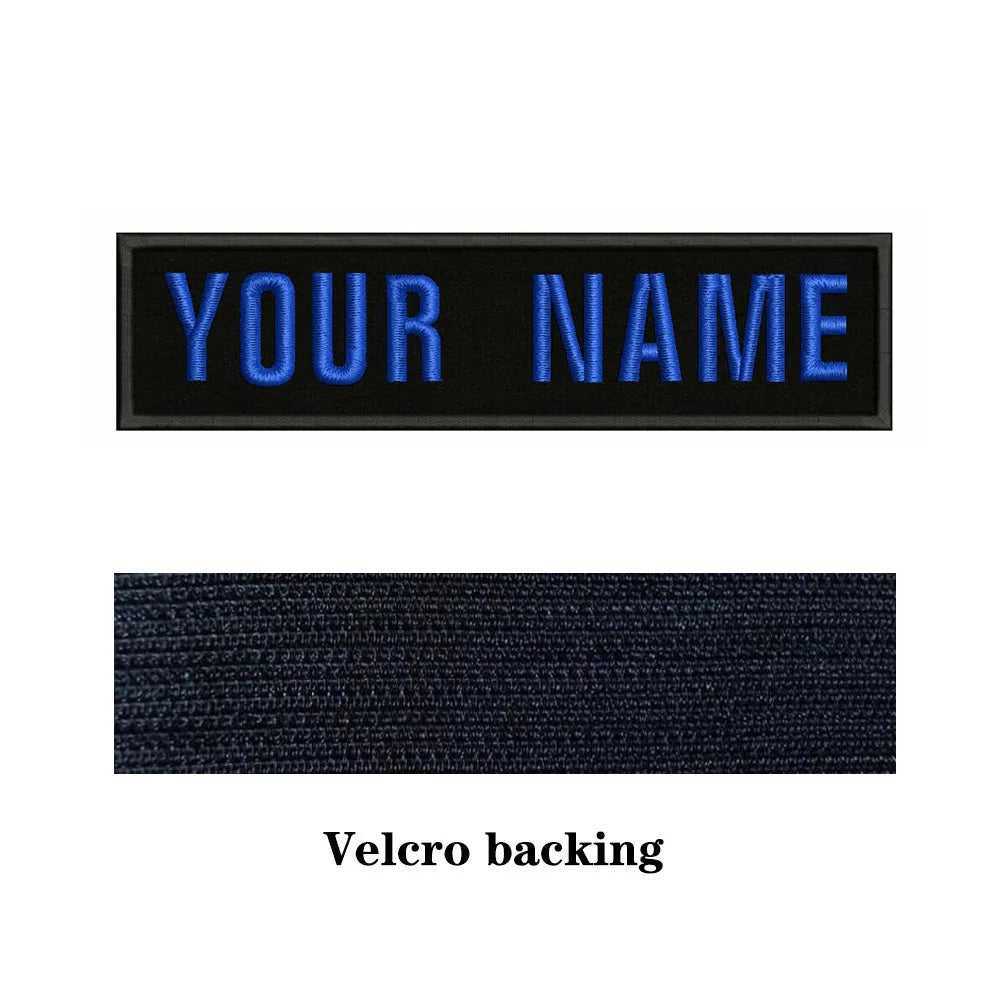 10X2.5cm Embroidery Custom Name Text Patch Stripes Badge Iron On Or Sew On Or  Patches For