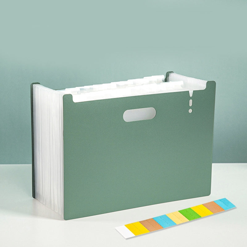 A4 Accordion Folder Clear Index Labels Expanding Document Folder File Organizer Desk Management for Office File Cabinet H3CA
