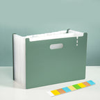 A4 Accordion Folder Clear Index Labels Expanding Document Folder File Organizer Desk Management for Office File Cabinet H3CA