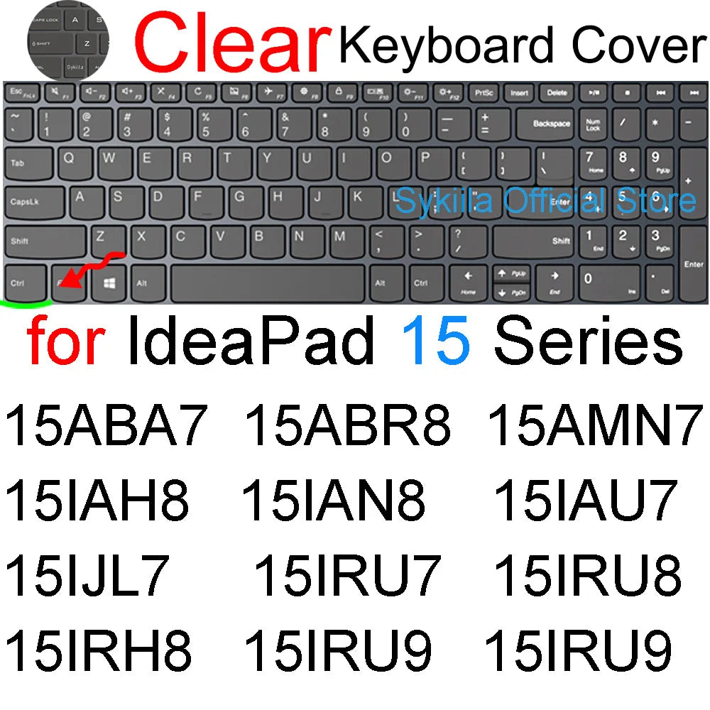 Keyboard Cover for Lenovo IdeaPad 15 3 Slim 3i 3x 5 5a 5i 1 1i 15AGP11 15AHP11 15IPH11 15IWC11 Silicone Protector Skin Case 11