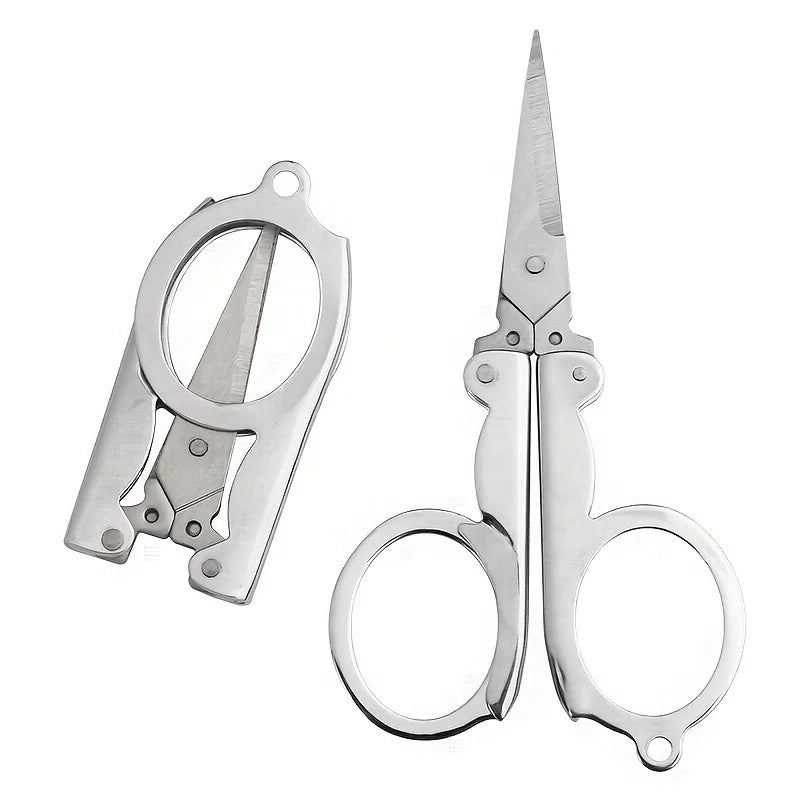 1Pcs Steel Folding Scissors Travel Scissors Sewing Scissors Portable Mini Scissors Paper Scissors Office Supplies