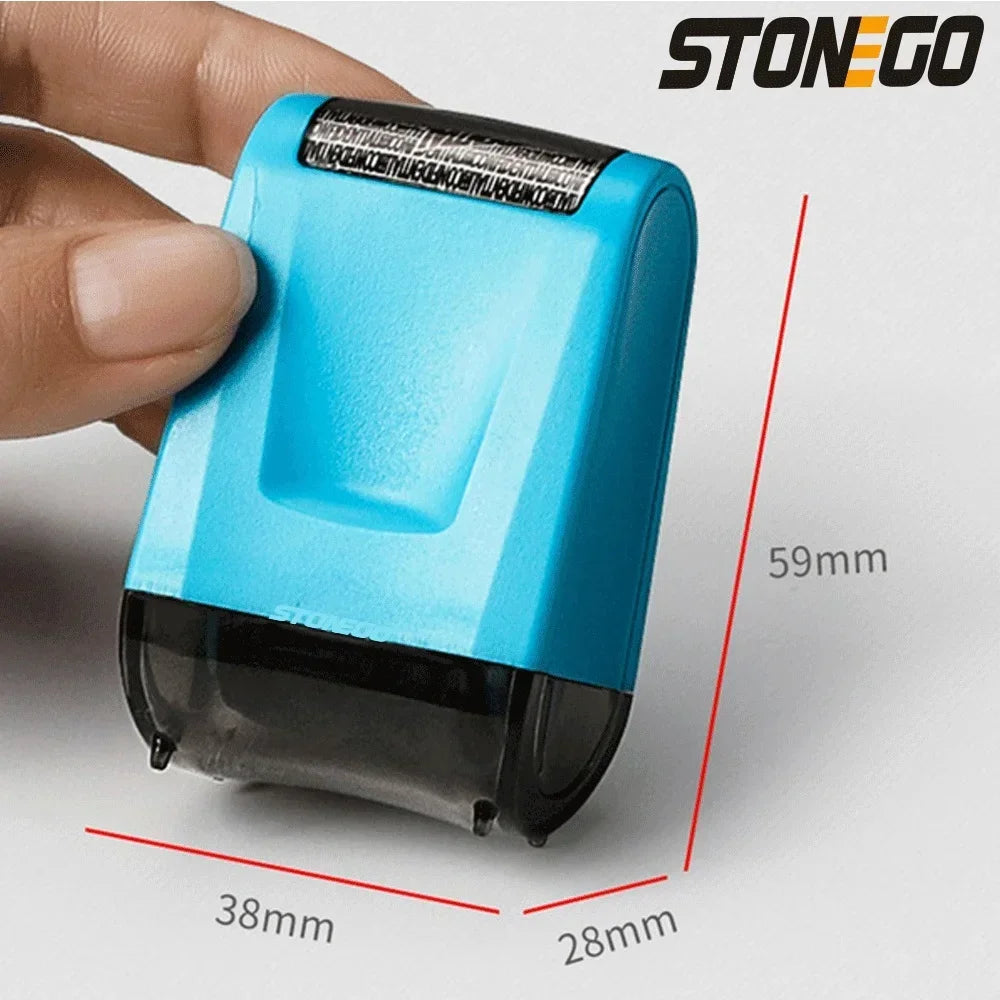Roller Privacy Seal Anti-Leakage Confidentiality Stamp for Personal Information Face Sheet Courier Use