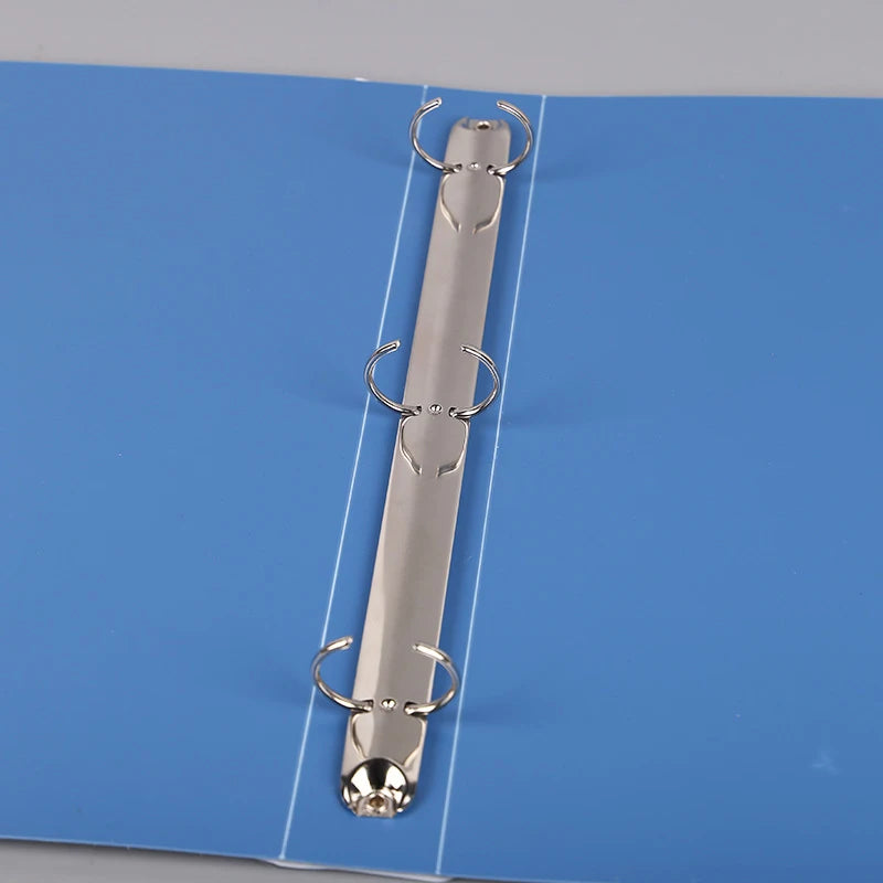 〔R〕A4 3-Ring Binder Folders - Clear & Blue Document Organizers for Office/Study