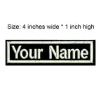 4 Inches Wide Customized Name Small Tag Embroidery Patch Arial Font Iron On Sew On Clothing Left Chest Tell Us Need What Texts