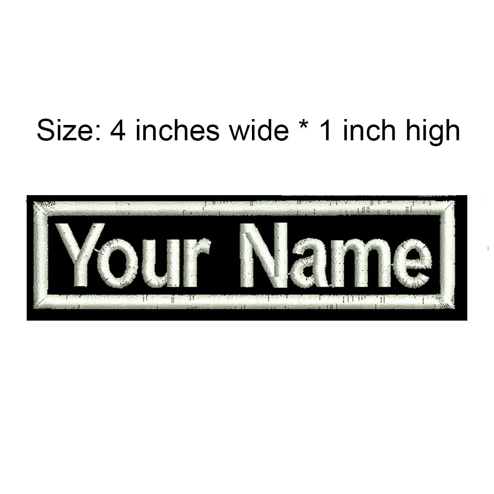 4 Inches Wide Customized Name Small Tag Embroidery Patch Arial Font Iron On Sew On Clothing Left Chest Tell Us Need What Texts