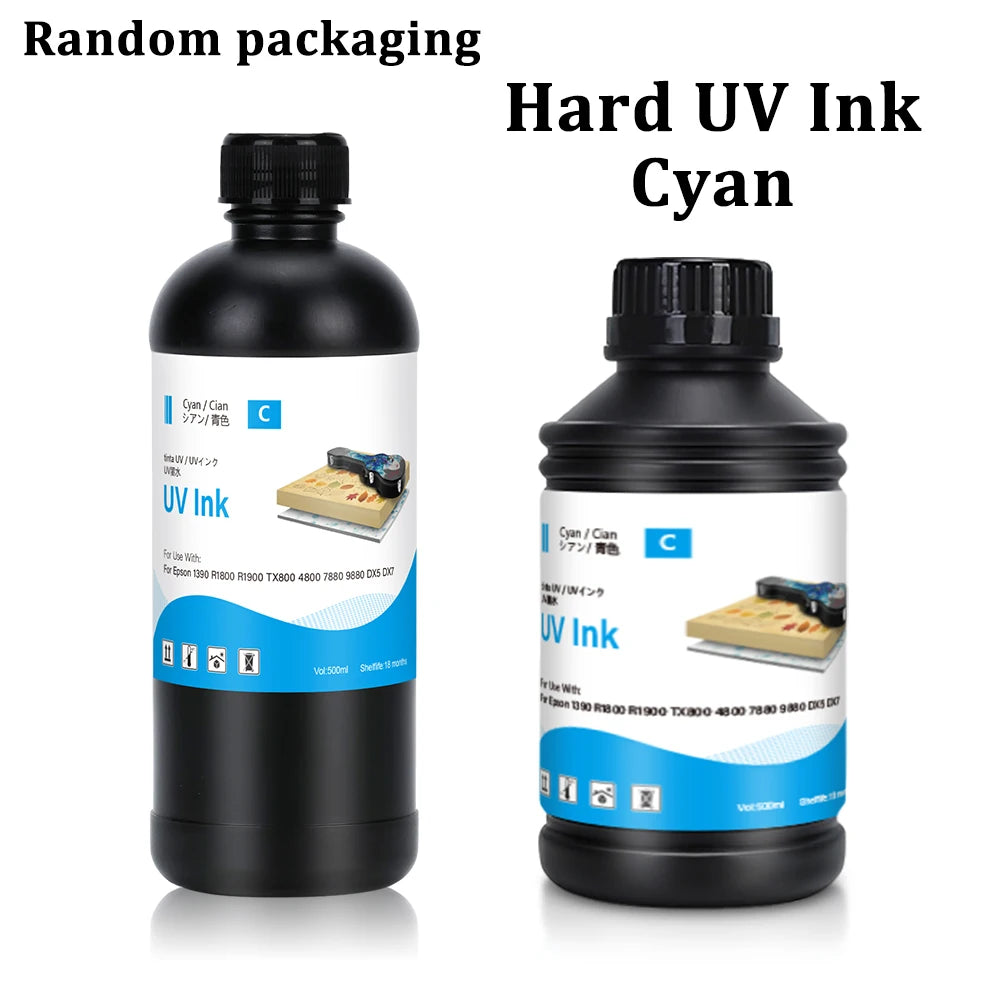 500ml LED UV Ink for Epson All Flat UV Printers For Epson 1390 R1800 R1900 TX800 4800 7880 9880 DX5 DX7 Printer