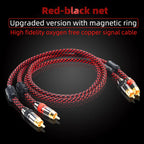 Hi-Fi Fine RCA Cable High Quality 4N OFC HIFI 2RCA-2RCA Male to Male Audio Cable Main Core Independent Shielding One Pair
