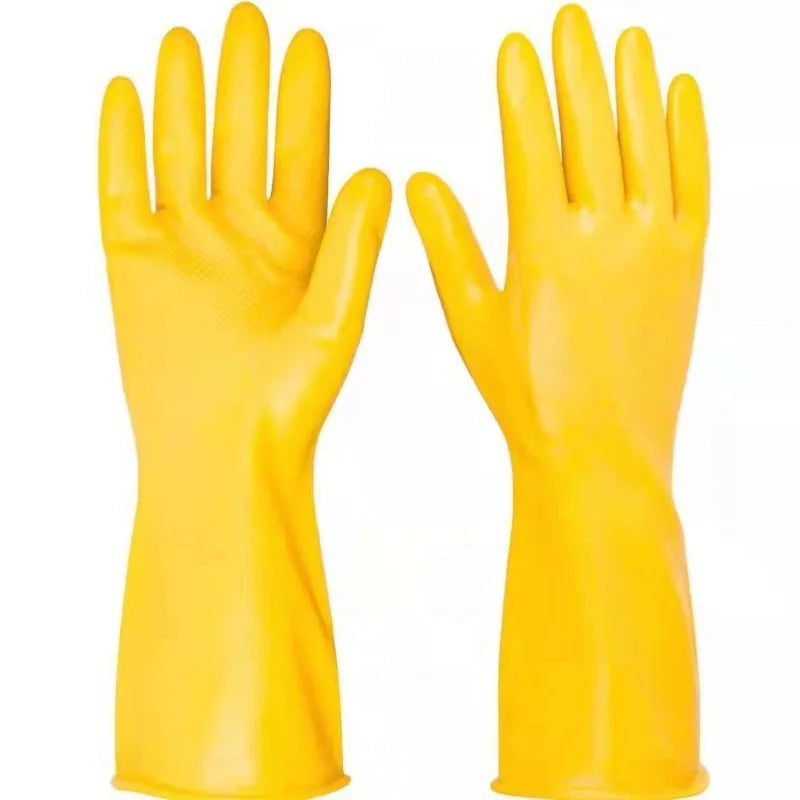 Thickened Latex Rubber Gloves Wear Resistant Household Dishwashing Laundry Protection Hand Guard Kitchen Daily  Cleaning Tool