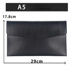A6 A5 A4 Leather File Folder Data Package Document Bag Fashion Briefcase Data Contract Bill File Bag School Office Supplies