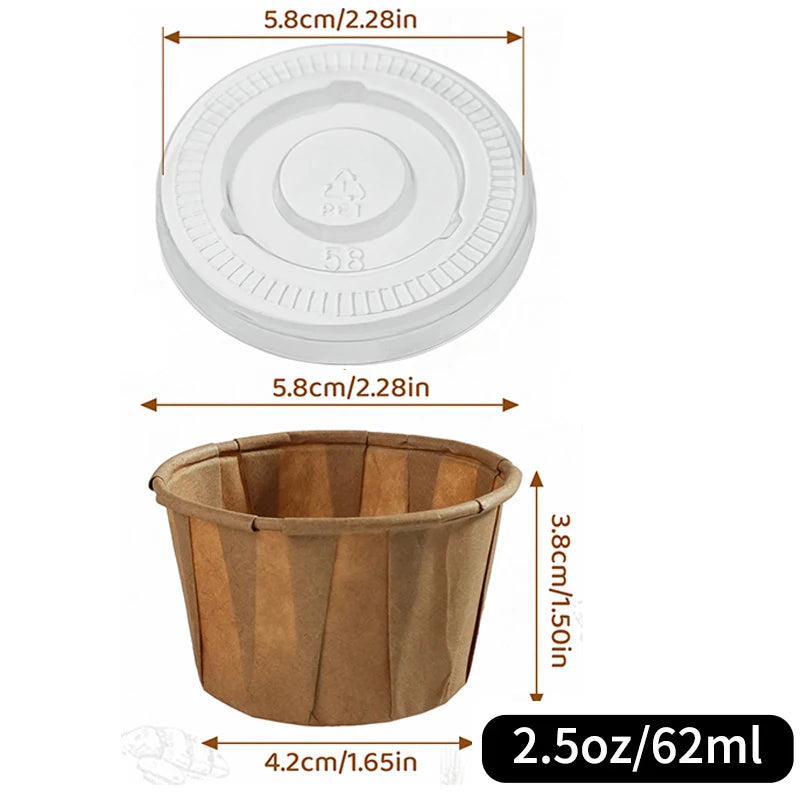 100pcs Disposable Paper Medicine Cups 0.75/1/2.5oz Mini Paper Cup for Medication Pills Distribution Food Tasting Cups Sauce Cups