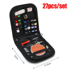 172/128/67/27pcs/set Sewing Kit with Threads Needles Scissors Tape Measure Buttons Storage Bag Portable Travel Sewing Box Tools