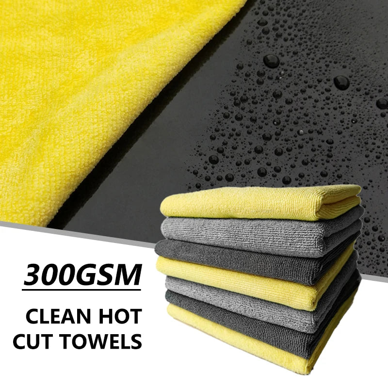 SEAMETAL 3/5/10pcs Car Wash Microfiber Towel Soft Edgeless Car Polishing Cloth Waxing Towel 40X40CM for Car Cleaning Accessories