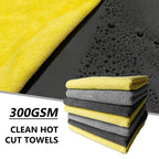 SEAMETAL 3/5/10pcs Car Wash Microfiber Towel Soft Edgeless Car Polishing Cloth Waxing Towel 40X40CM for Car Cleaning Accessories