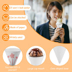 200Pcs Ice Cream Cone Paper Cover Single Use Paper Cone Cup Birthday Party Decor Dog Skye Disposable Tableware Cup Plate