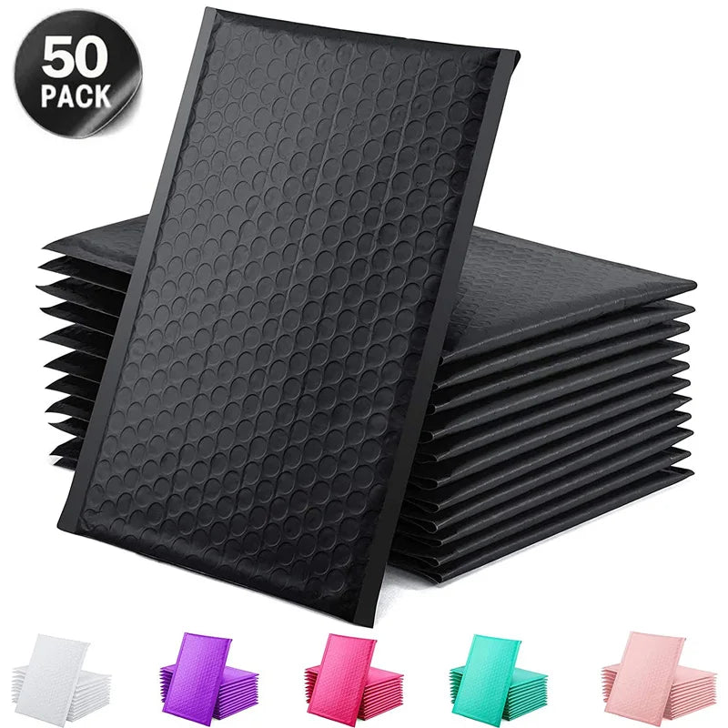 Pink Bubble 50 Pcs Envelopes for Shipping Bags Padded Envelopes for Packaging Seal Mailing Gift Padding Purple and Pink Black