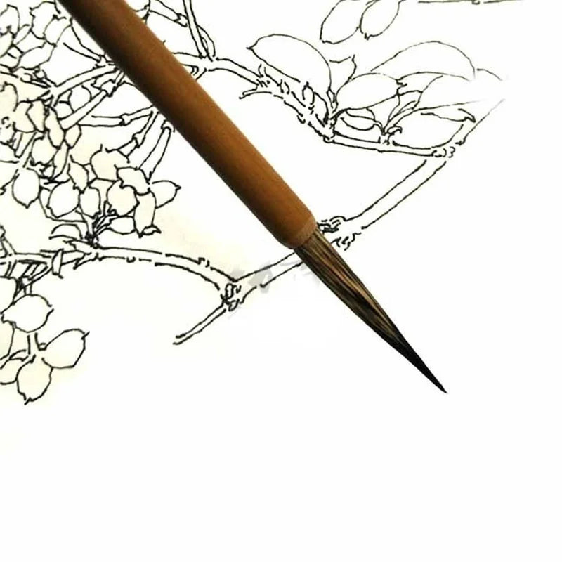 3Pcs Chinese Art Painting Brush Pen S M L for Hook Line Watercolor Calligraphy Natural Hair Brushes Professional Art Tools