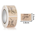 250Pcs Rectangle Thank You for Your Order Stickers Labels for Small Business Decor Sticker Stationery Supply 2.5*3.8cm