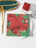 Christmas Party Napkins Disposable Dinner Serviettes Santa Claus Christmas Tree Gifts Flower Element Style Art Decoupage Napkins
