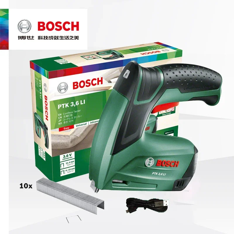 Bosch Cordless stapler PTK 3.6 LI 3.6 V built-in battery,  30 strokes/min, Paper box