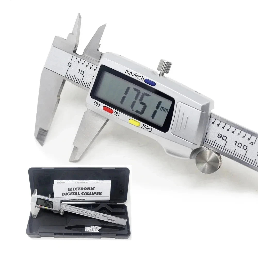 New 6 Inch 150mm Digital Vernier Caliper Micrometer Measuring Tool Depth Ruler Messschieber Paquimetro