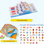 Origami Paper Set 96-208Pcs Craft Paper Kit with Instructional Book Art Projects Supplies for School Class Craft Lessons Gifts