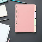 6Sets Colorful Plastic Binder Dividers with Tabs for Loose Leaf Notebooks Lever Arch Files Office School Home Organization