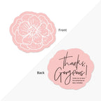 50pcs/pack Pink Thank You Card For Supporting Business Package Decoration "Gorgeous Thanks" Business Card Handmade With Love