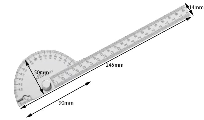Stainless Steel Protractor & Angle Ruler Set, Multi-Angle Measuring Tool for Woodworking, Precision Angle Finder Goniometer