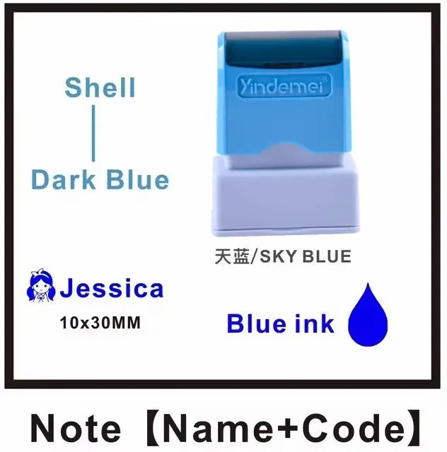 Customized Arabic Hebrew Name Stamp Waterproof Seal Custom Teacher Signature Student Child Cloth Ink Stamp Selfing-inking Stamp