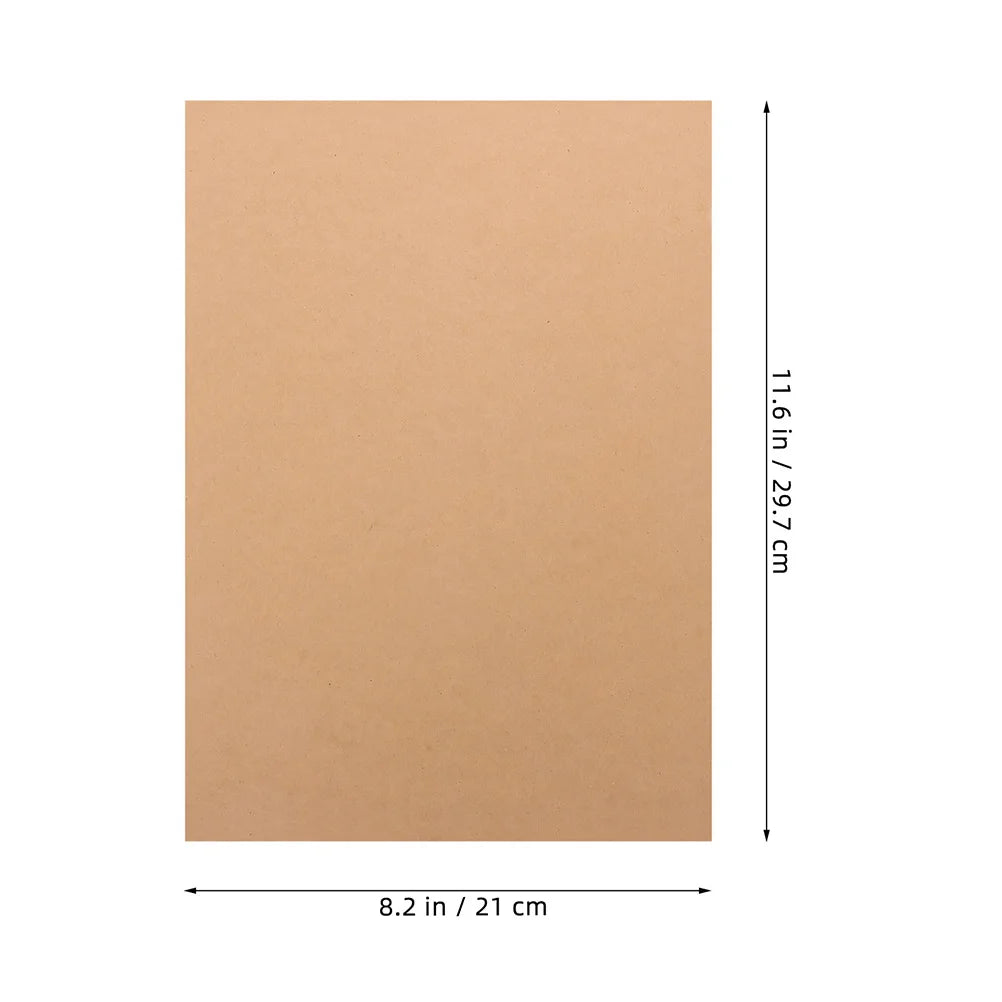 50Pcs Kraft Paper Cardstock Thick Sheets DIY Craft Scrapbooking Invitations Card Making Projects Art Supplies Craft Cardboard