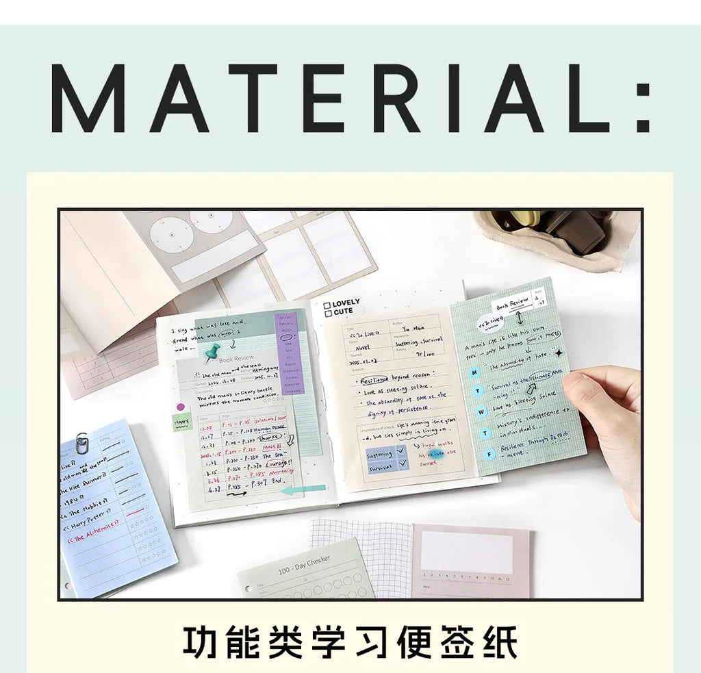 A7M5 Two Size 20Sheets Loose Leaf Inner Page Notebook Refill Spiral Weekly Monthly To Do Inside Paper Stationery